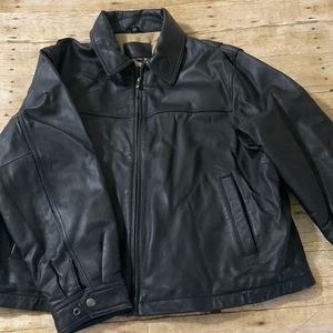 Black Leather jacket-James Dean. Excellent condition. Size XL